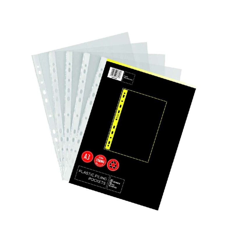 CROXLEY A3 Filing Pockets 10Pk – 100 Mic