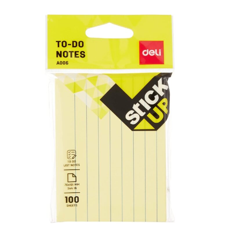 Stickup To Do Note 76*101 100 Sheet Lined