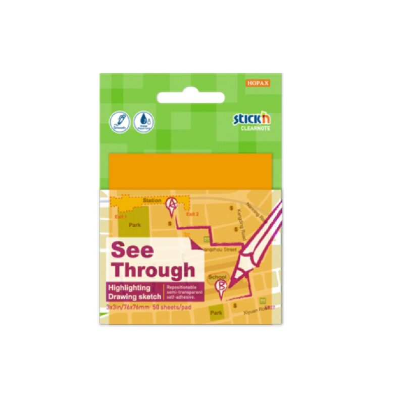 Stk’N Clear Note 76X76 21710 Orange-50S