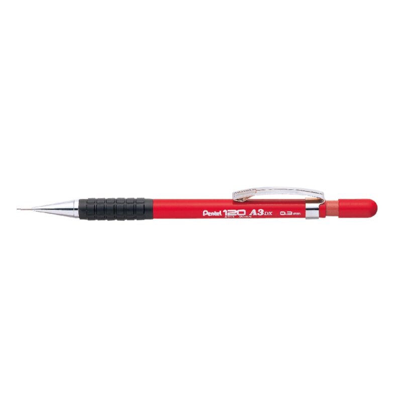 Pentel A313 0.3 Automatic Pencil 4mm Sleeve RED