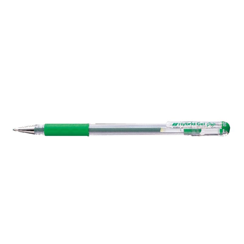 Pentel Pen K118 Hybrid Gel Grip 0.8mm Roller Pen  Green