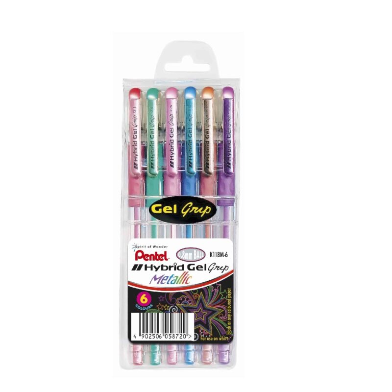 Pentel Pen K118 0.8mm Roller Pen  SET6