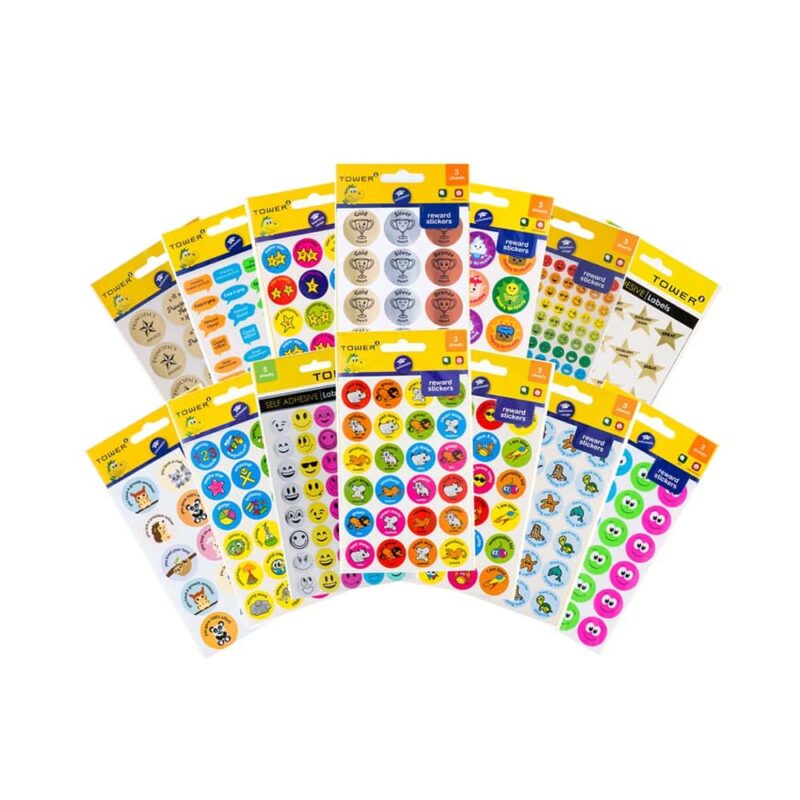 Tower Glitter Stars&hearts Stickers (231)