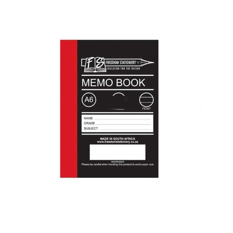 A6-96 Page Memo Book Feint&Margin HardCover