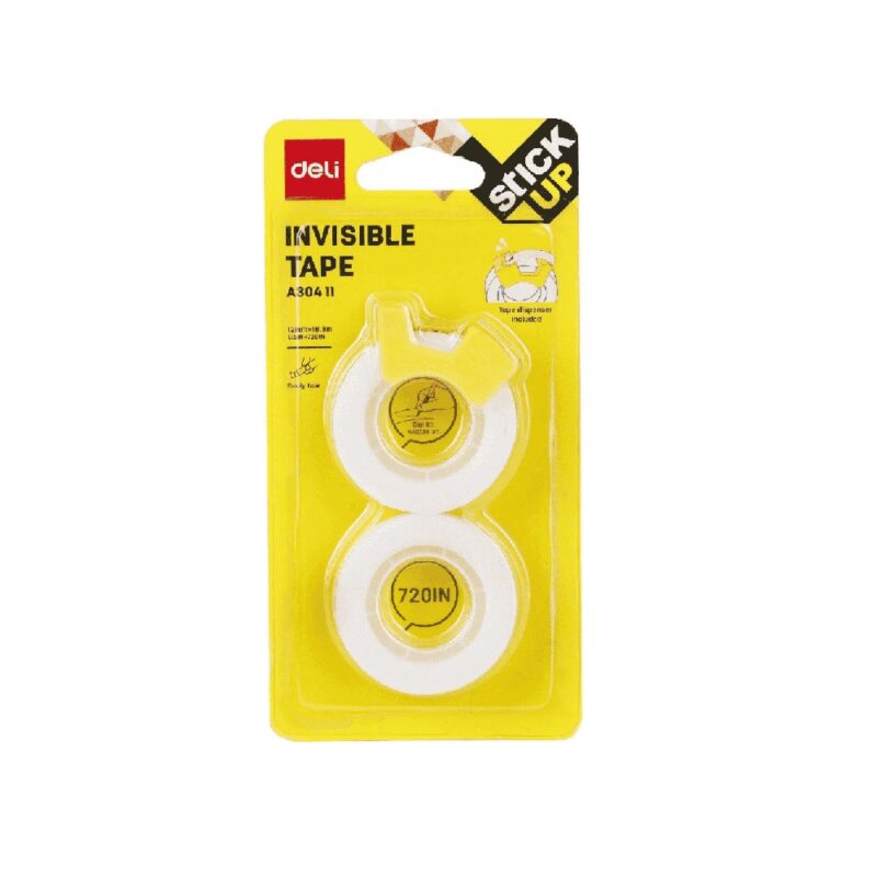 Deli Office Tape 12mmx18.3(2) + Dispenser