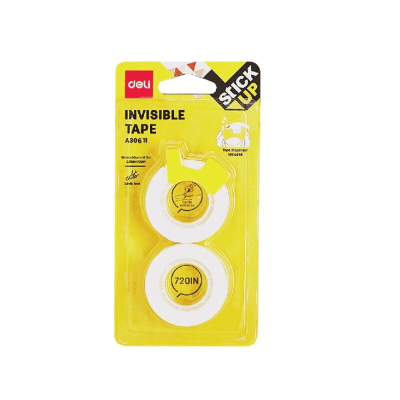 Deli Invisble Tape 18×18.3(2) + Dispenser