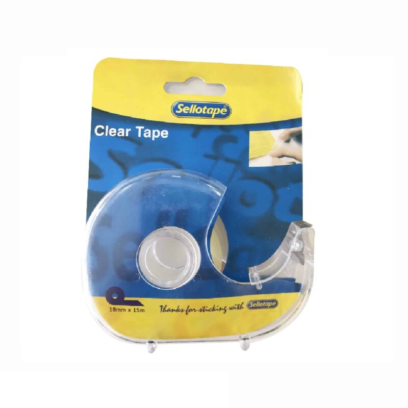 SELLOTAPE Clear + Disp 18mmx15m Carded