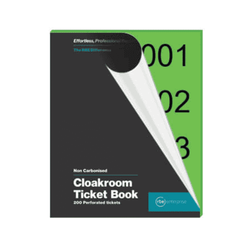 Rbe Cloakroom Ticket Book Bo30 Green