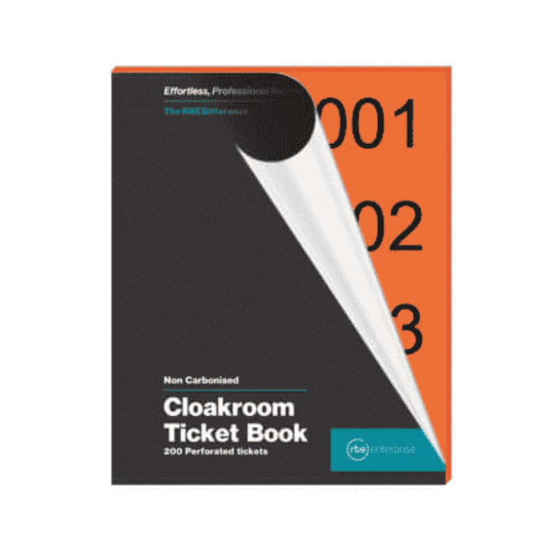 Rbe Cloakroom Ticket Book By47 Orange