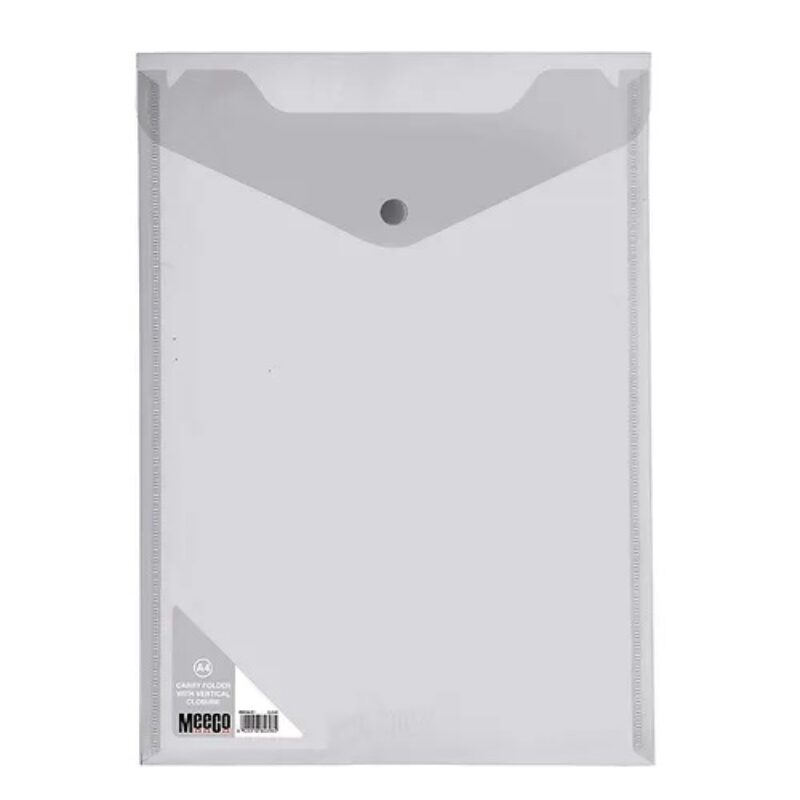 Meeco Vertical A4 Carry Folder Clear