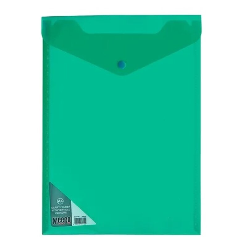 Meeco Vertical A4 Carry Folder Green