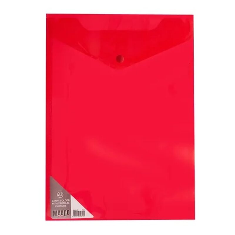 Meeco Vertical A4 Carry Folder Red