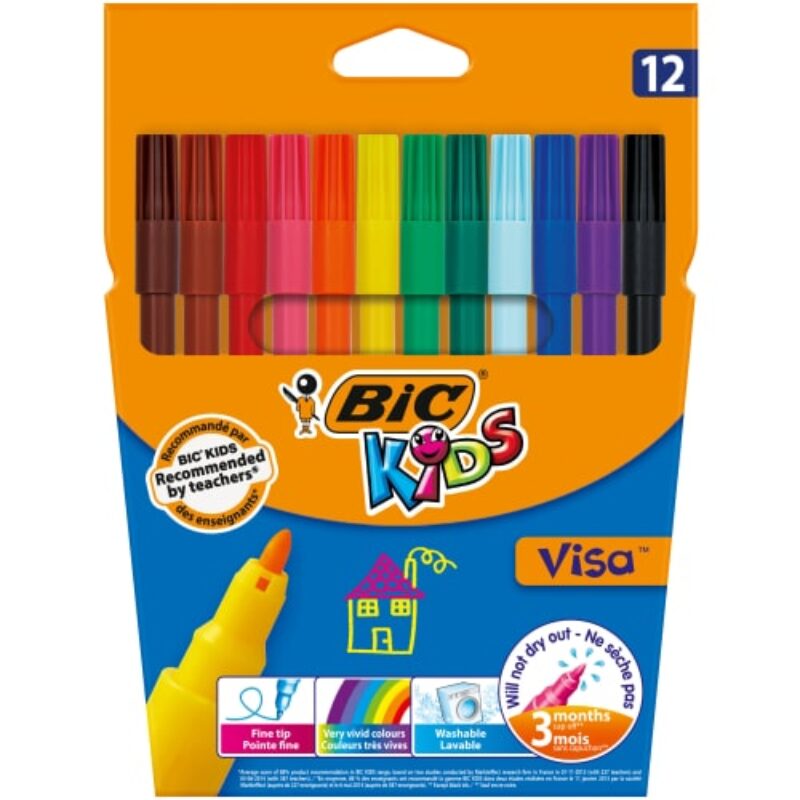 Visa Felt Pens (Wallet 10+2) Asst