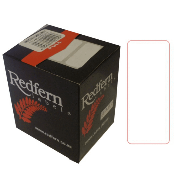 White Roll Label 9X50