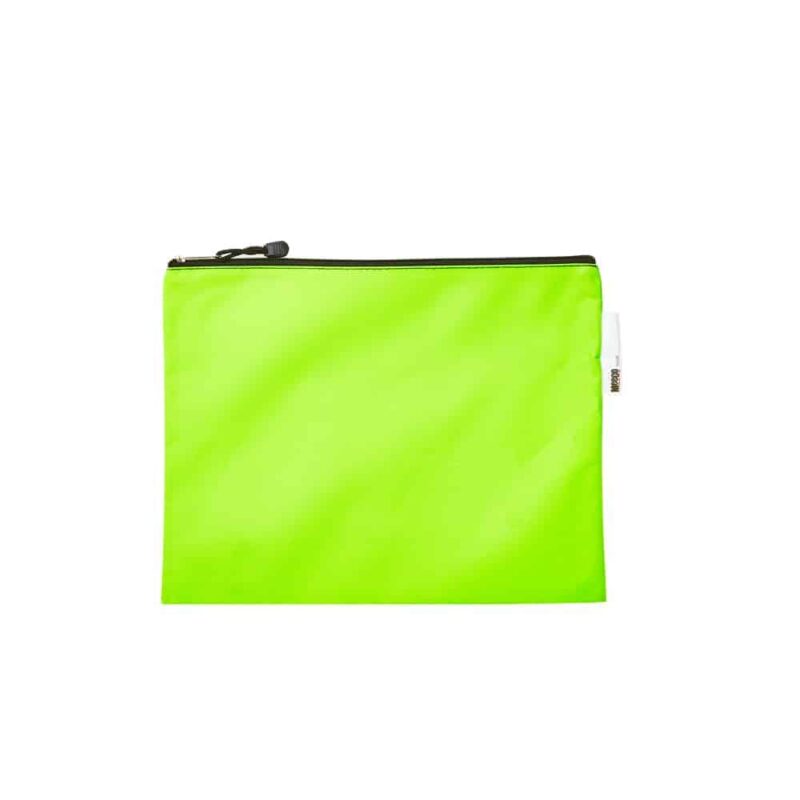 Zip Book Bag Green Nylon  Meeco