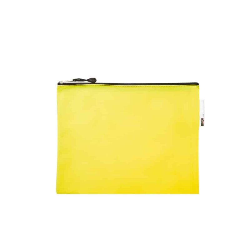 Zip Book Bag Yellow Nylon  Meeco