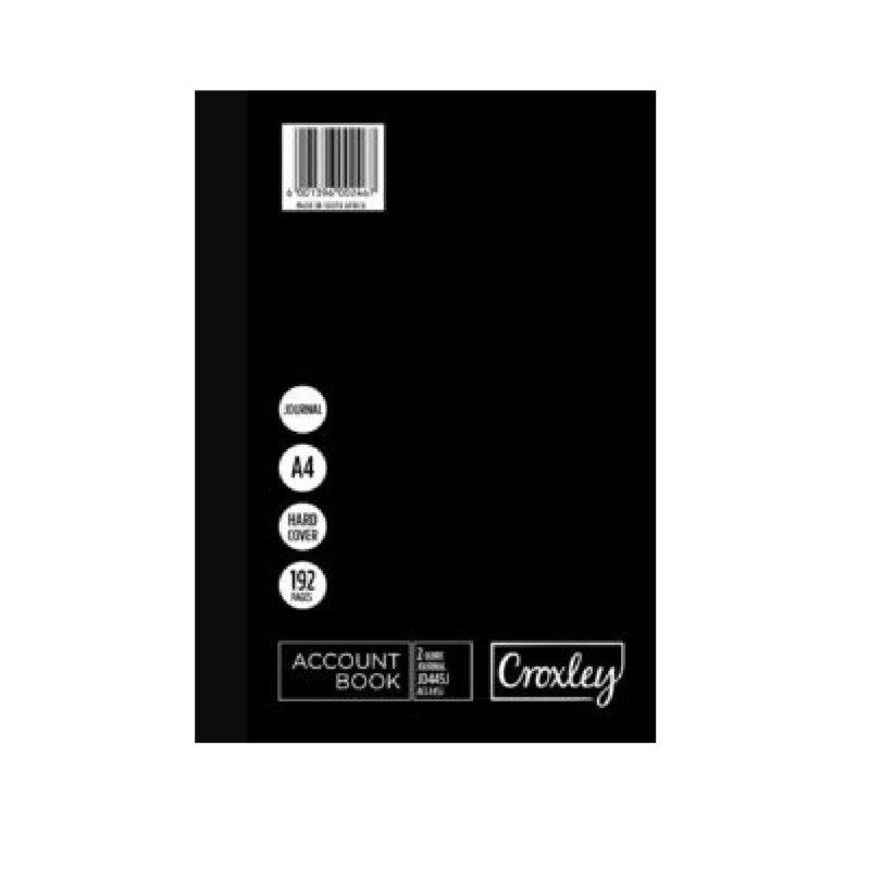 JD445 Account Book A4 Qtr Bound 192pg Journal Each