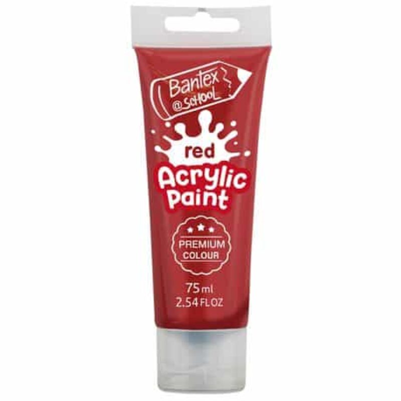 Bantex 75ml Acrylic Paint Red