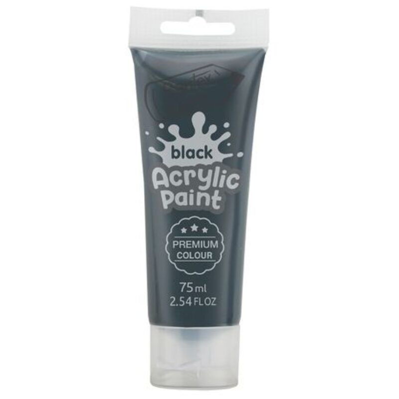 Bantex 75ml Acrylic Paint Black