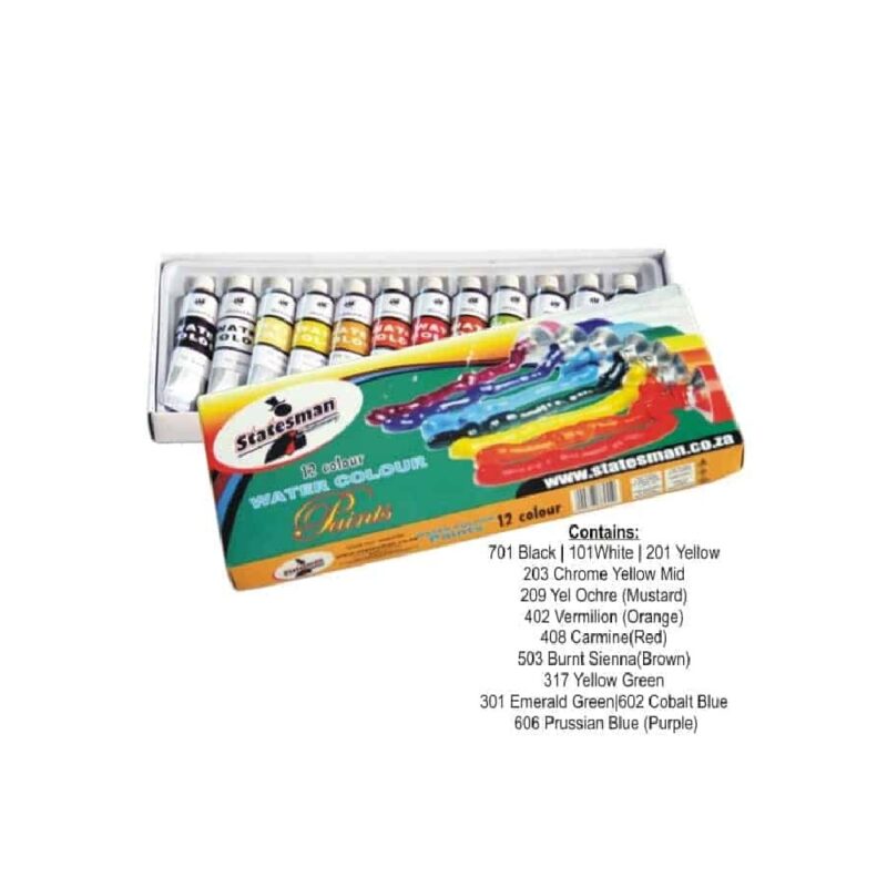 Water Paint Tubes in a Box 12 Colour