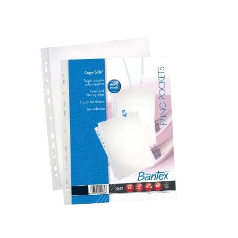 Bantex A4 ‚ÄòCopy-Safe’ PP pocket, 120 micron (100 p/p)