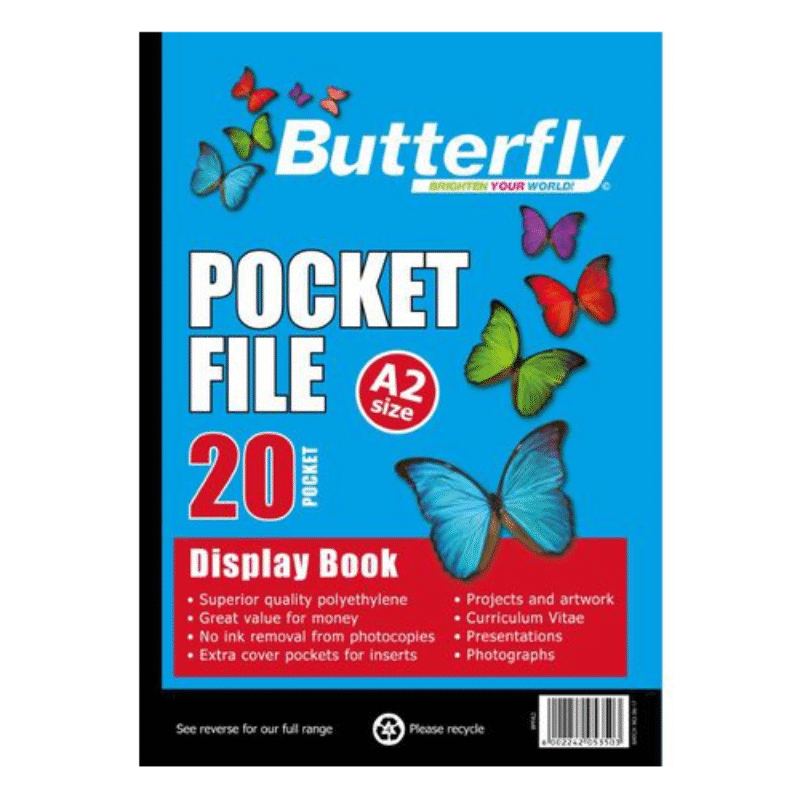 A2 20page Butterfly Pocket File