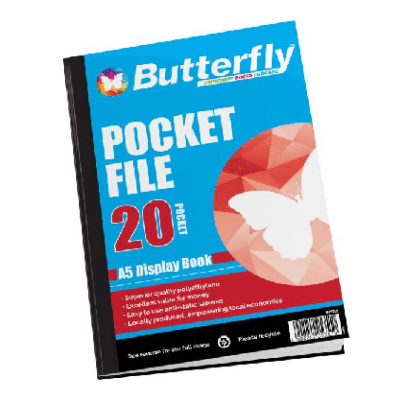A5 20page Butterfly Pocket File