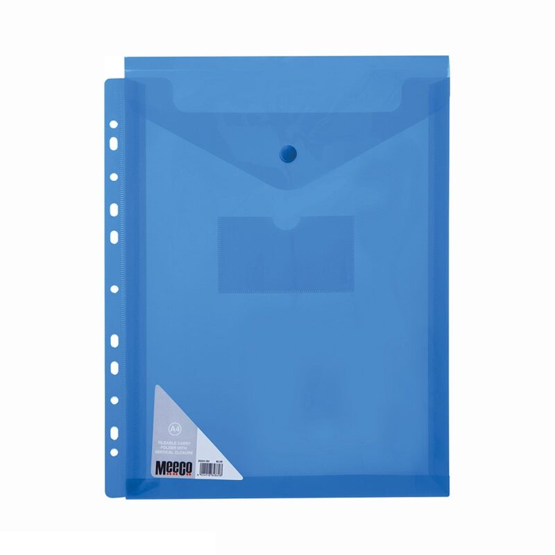 Vertical Fileable Carry Folder Blue