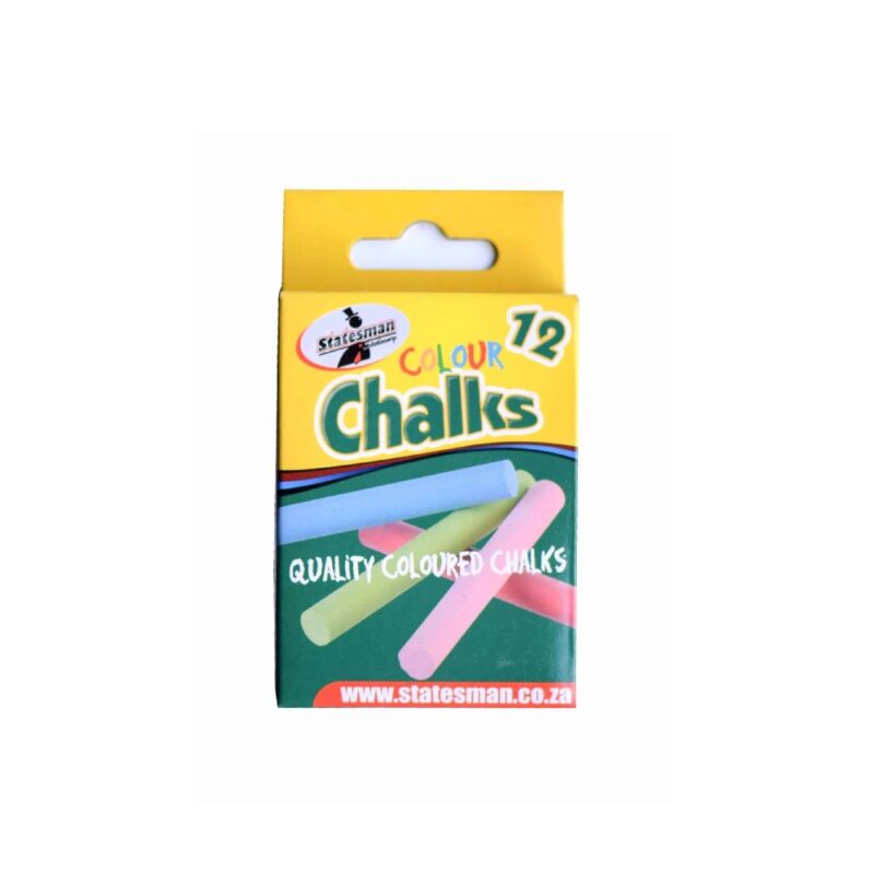 STATESMAN QUALITY CHALK(12)COLOUR