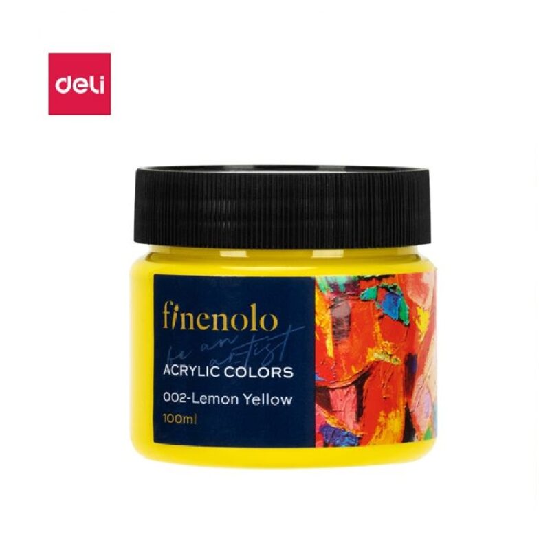 Deli Acrylic Paint 100Ml Lemon  Yellow