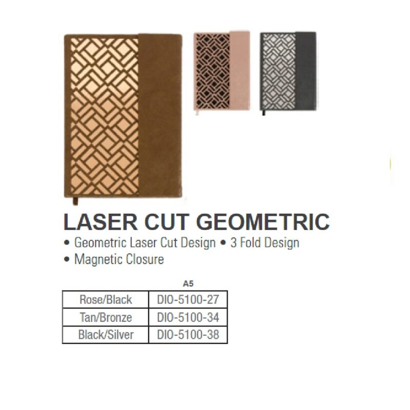 A5 L/cut Journal Silv/blk 5100-38