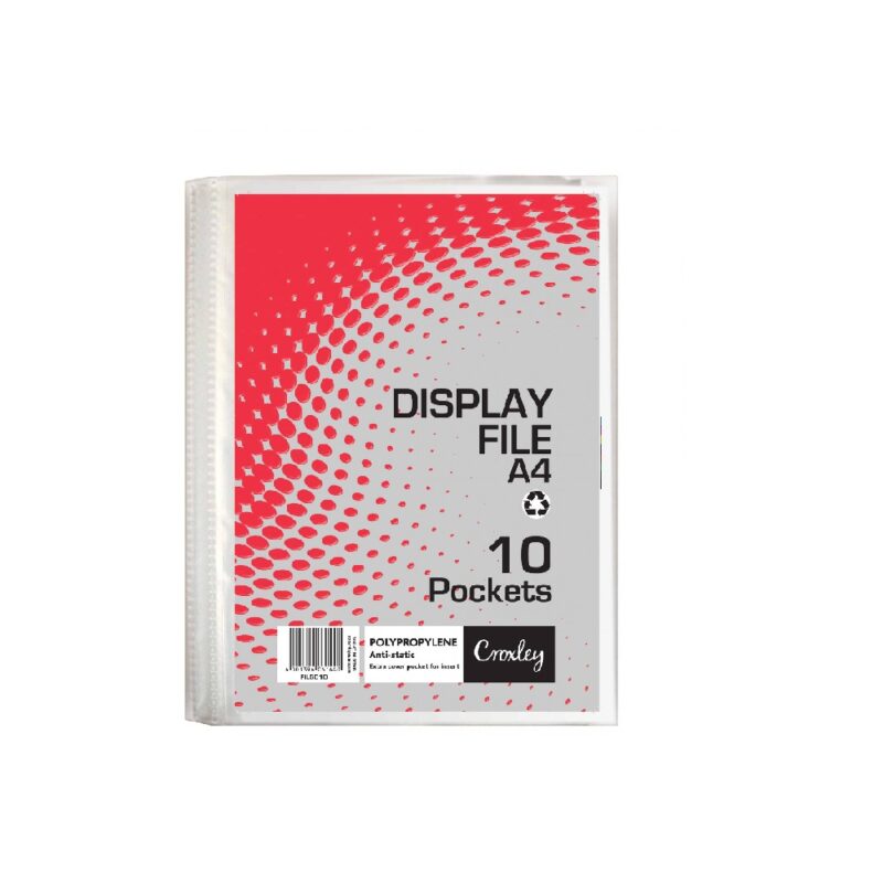 CROXLEY Display File 10 Pocket A4 – Hard Case Cover Each