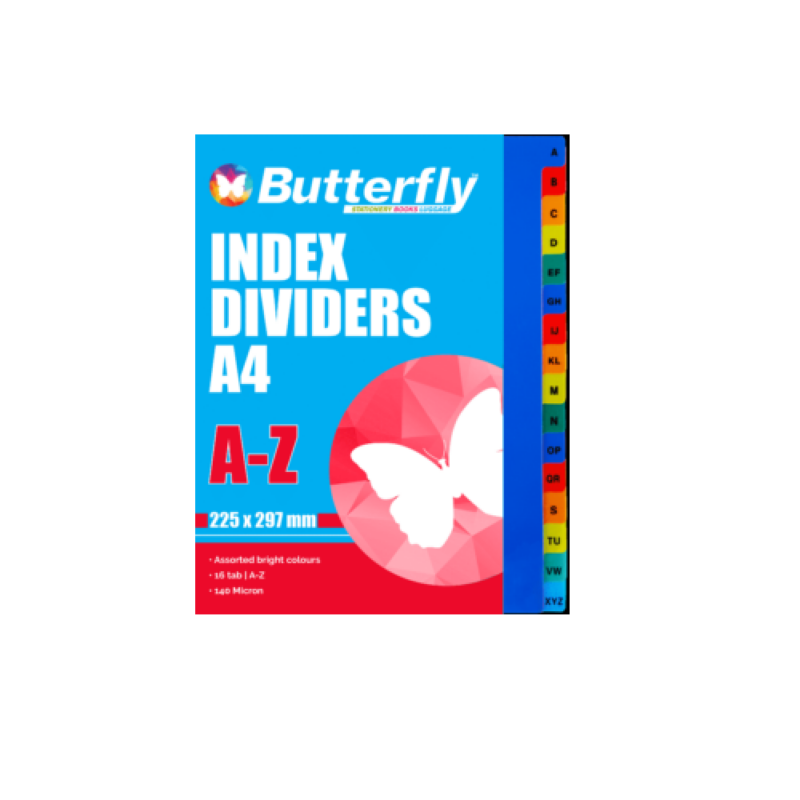 A4 Pp Divider A-z 26pos ColButterfly