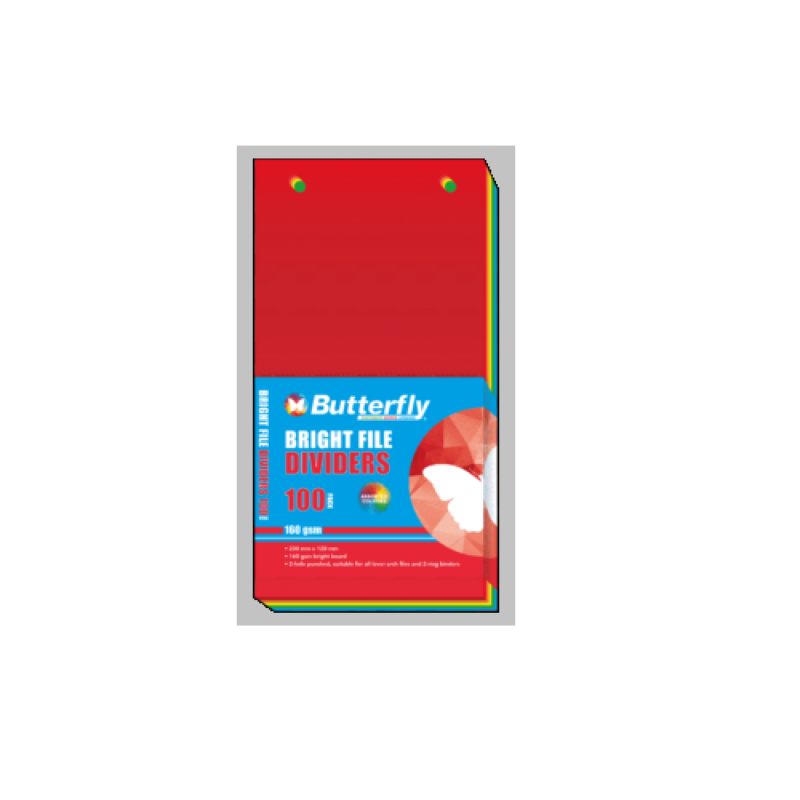 120×230 Divider 100’s Bright Assorted Butterfly