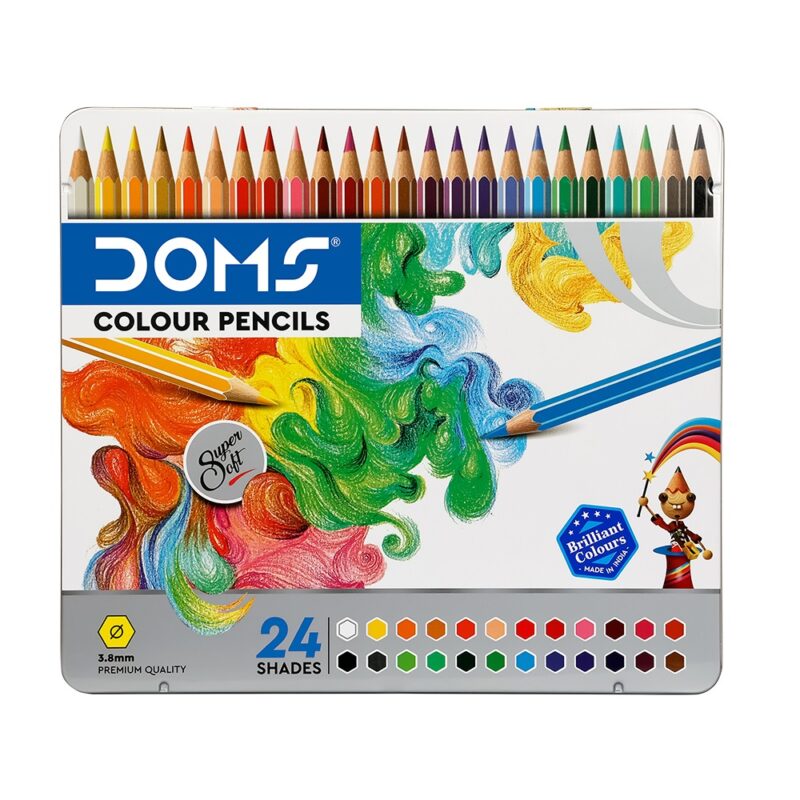 Doms Pencil Colors 24+2Tin 7202 Long