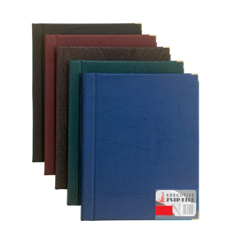 A4 Executive Flip File 100 Page Navyblue