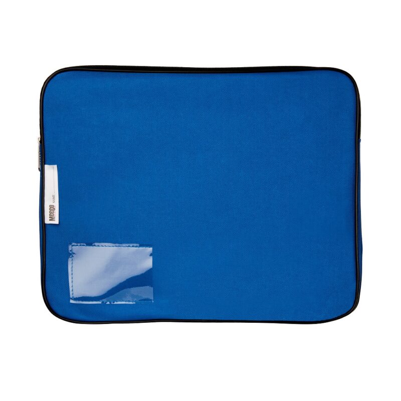 Meeco Gusset Bookbag Canvas Blue