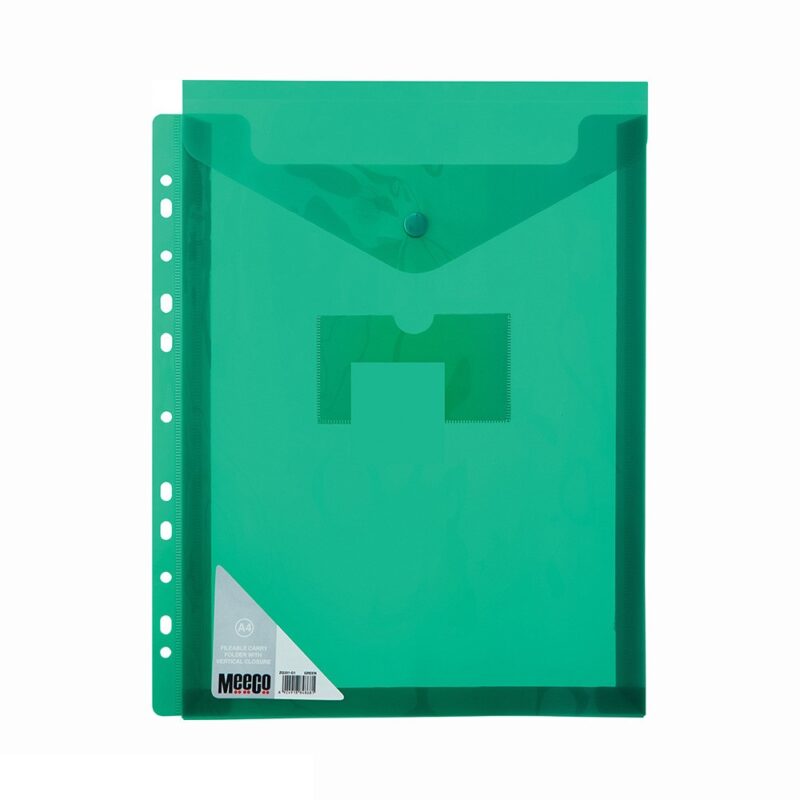 Vertical Fileable Carry Folder Green
