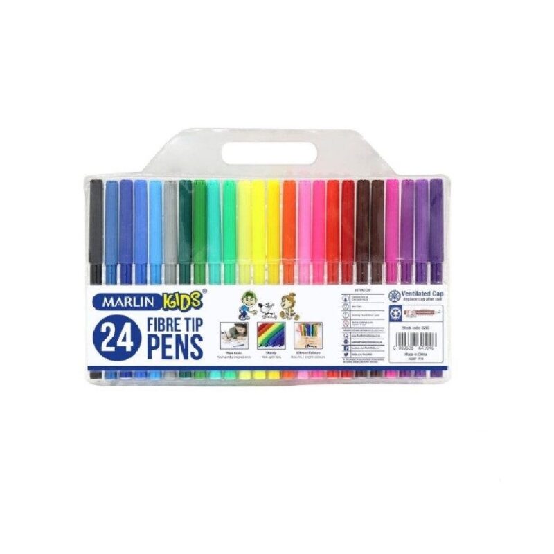 Marlin Kids Fibre Tip Pens 24’s