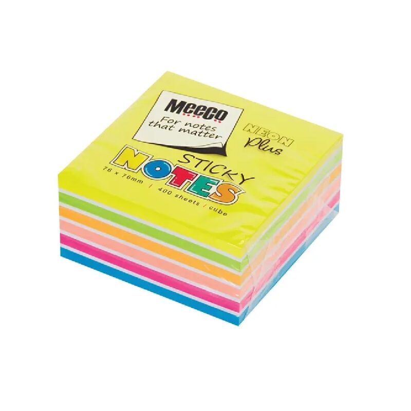 Sticky Notes 76X76 Neon Cube *Meeco*