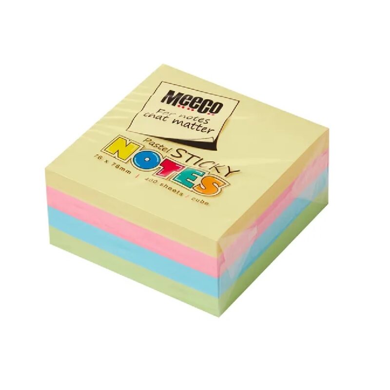 Sticky Notes 76X76 Pastel Cube *Meeco*