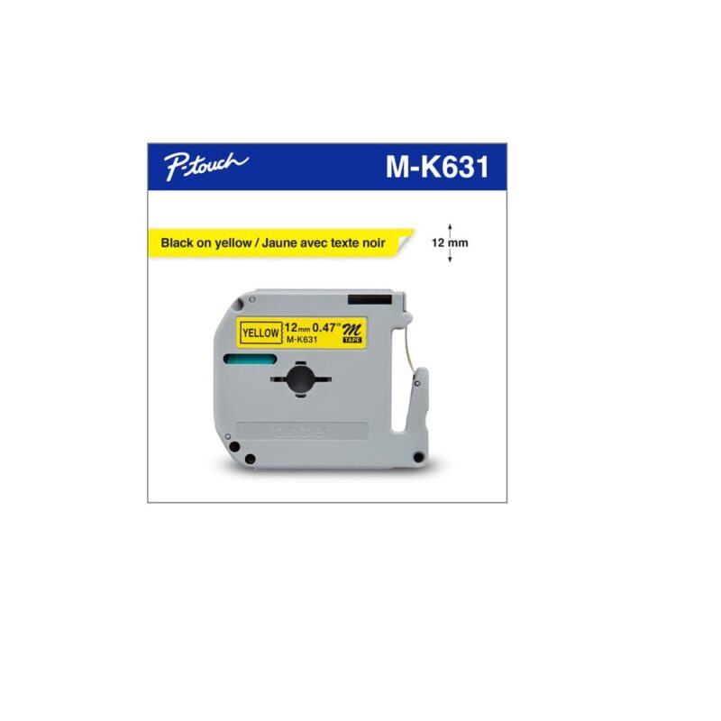 Mk631 Black On Yellow 12mm Brother Tape