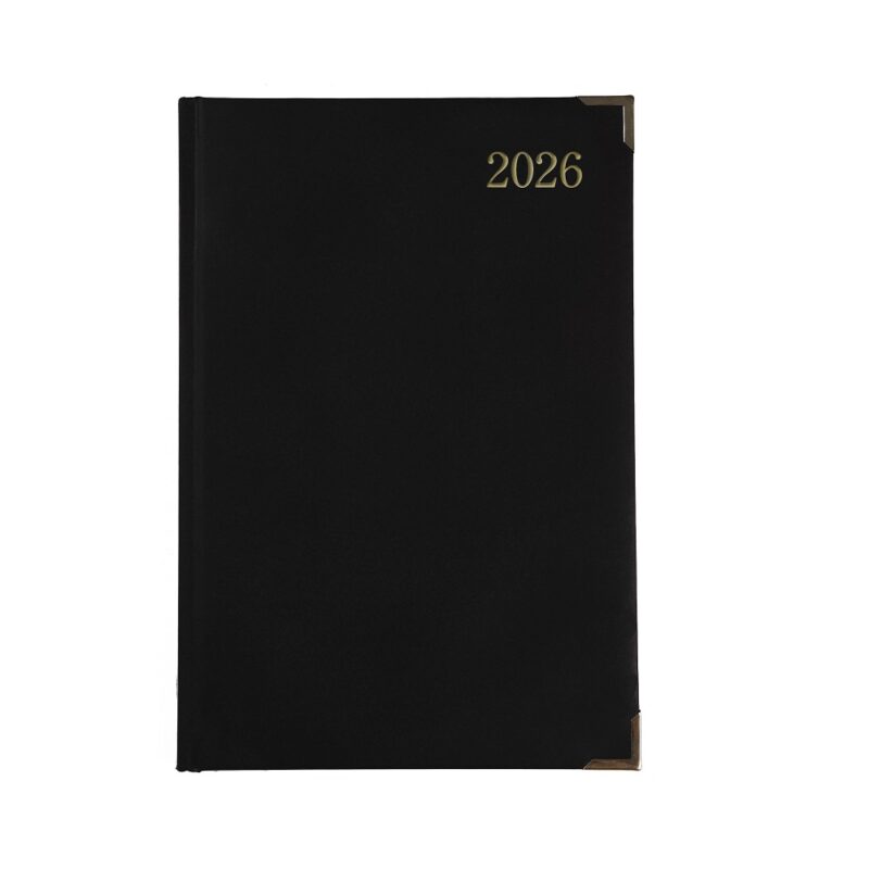 A4 Diary Page A Day Executive 2026 Black