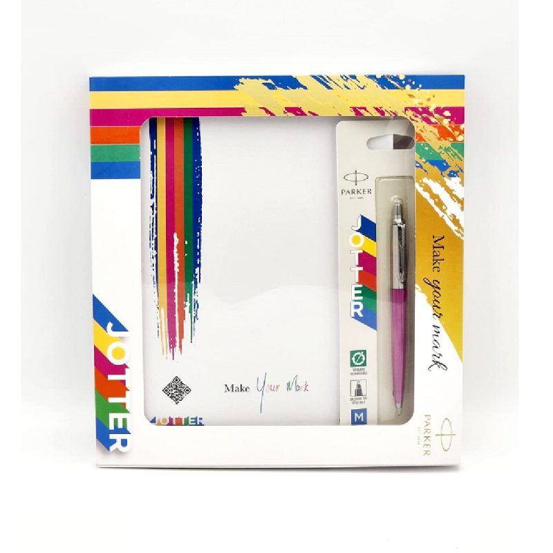 Parker Jotter Ball Pen + Book Maroon