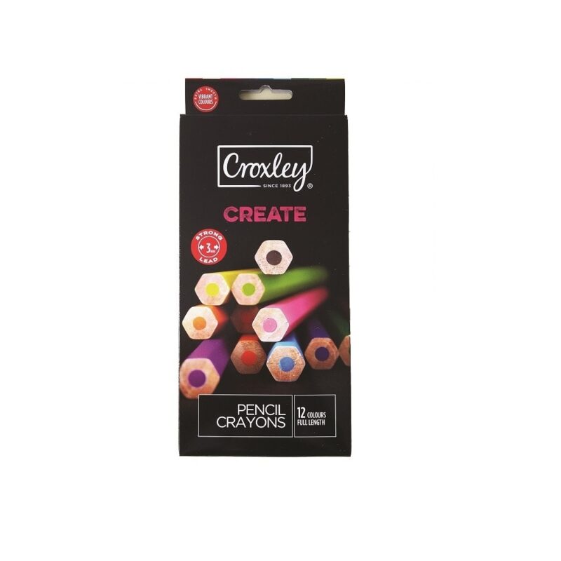 CROXLEY Pencil Crayons, Full Length 12