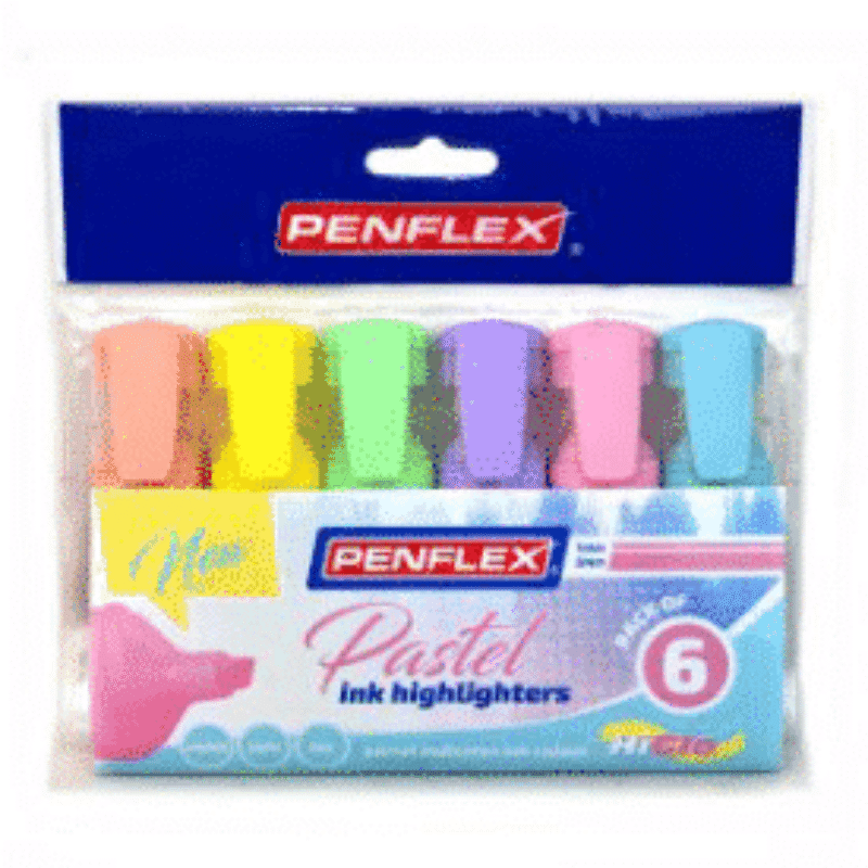 Penflex Pastel Hilighter (Set 6)