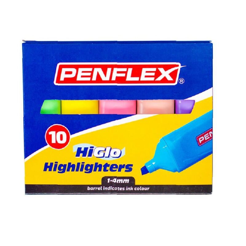 Penflex Pastel Highlighter(10)Ass