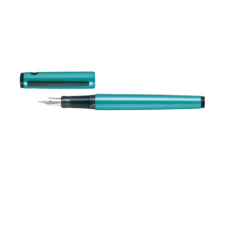 Pilot Explorer Fountain Pen Fine Point Metallic Emerald Blue Barrel