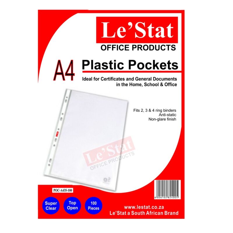 Lestat 40mic Plastic Pockets (100)
