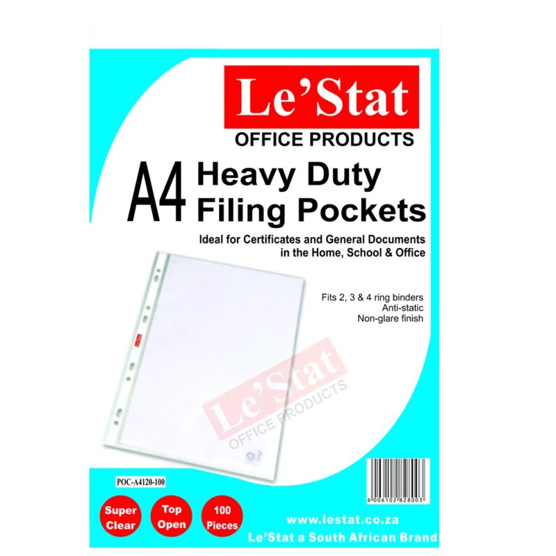 Lestat 100mic Plastic Pockets (100)